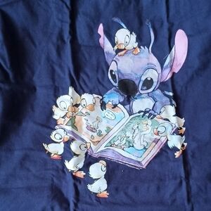 Disney's Lilo & stitch shirt. Stitch reading